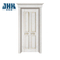 Stained Knotty Alder Wooden Front Door with 2 Sidelites