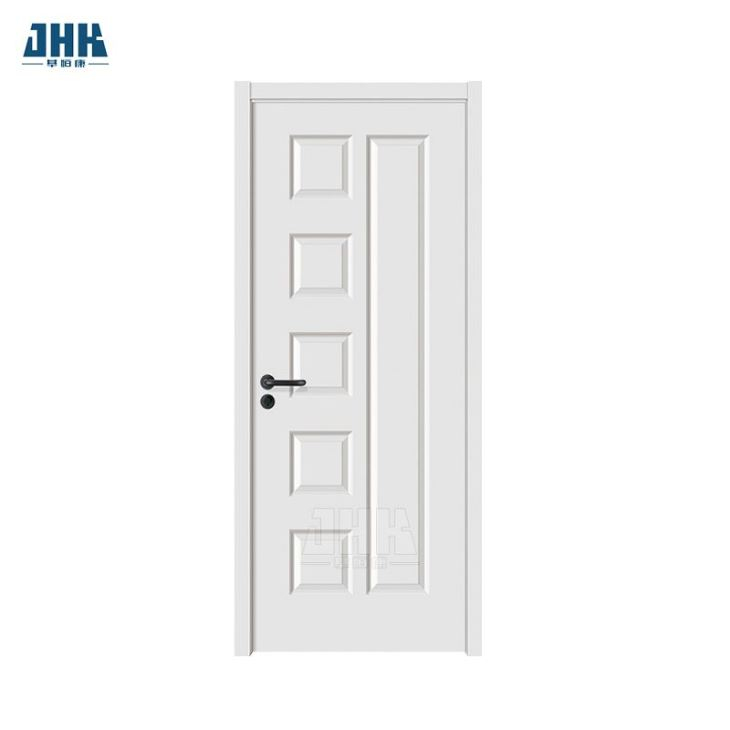 Prehung Apartment Simple Design White Primer Hollow Core Interior Molded HDF Door