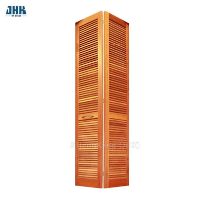 Pine Bi-Fold Lourver Wooden Folding Door (JHK-B07)