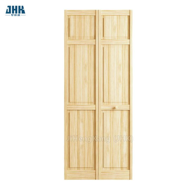 Molded Veneer Solid Wooden Closet Folding Door (JHK-B05)