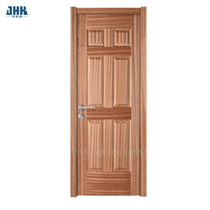 6 Panel Particle Board Core Wood Veneer Door