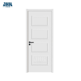 Modern Simple Design White Primer Hotel Soundproof Door Bedroom Solid Wooden Interior Shaker Door