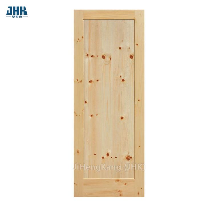 Modern Design Wood Veneer Knotty Pine Interior Sliding Plank Barn Door