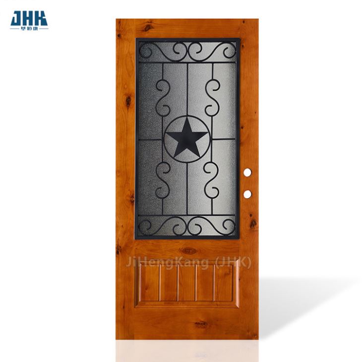 Decorative Wooden Sliding Door Solid Wood Internal Glass Door Mirror Doors