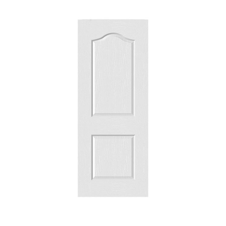 2 Panel Plastic Top Arch Design UPVC Door