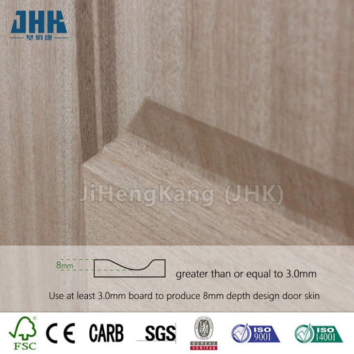 6 Panel Particle Board Core Wood Veneer Door