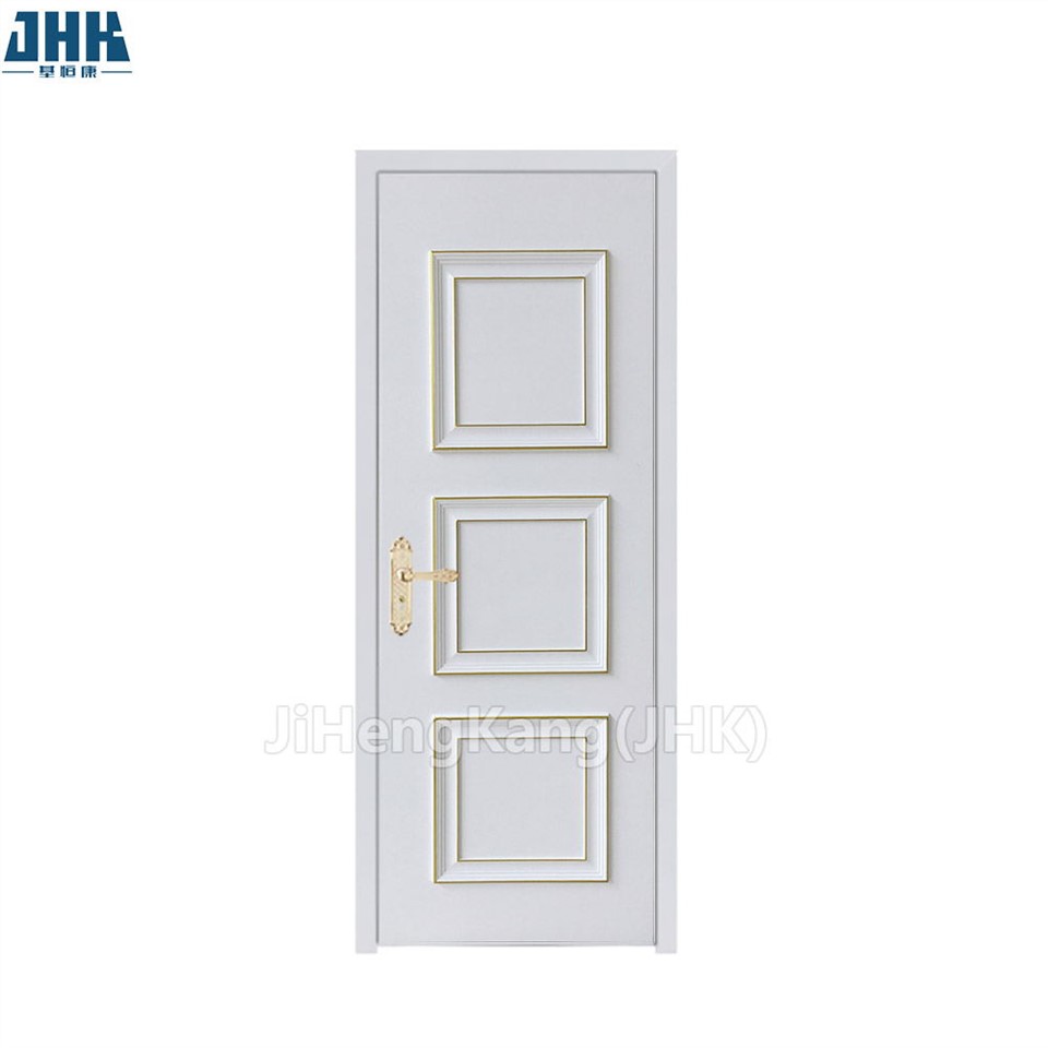 3 Panel Rised Design WPC Doors With White Painted