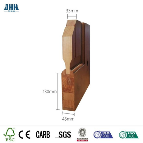 Dark Red Tranditinal Alder Solid Wood Door