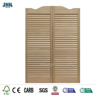 Luxury Oak/Walnut Wooden Door Louver Sliding Doors Solid Wood Door for Villa