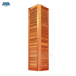 Bathroom Louver Solid Wood Bi-floding Door