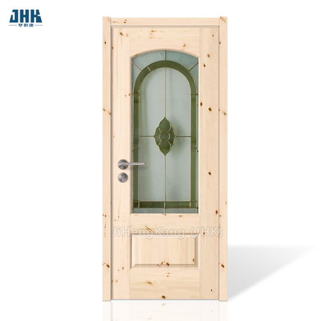 Frosted Tempered Glass Inserted Waterproof Bathroom Door
