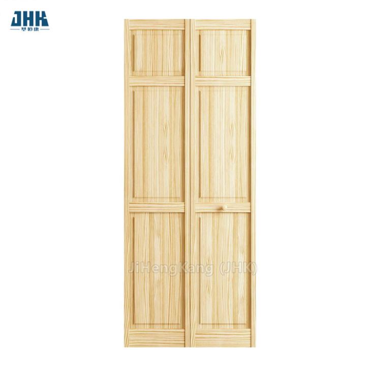 Composite Bi-Folding Pine Wood Double Leaf Door